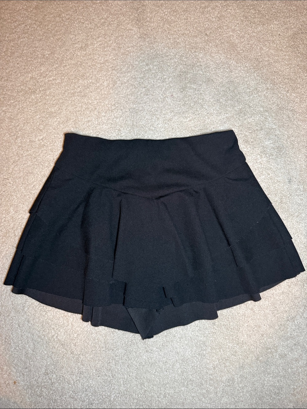 SHEIN Black Tiered Pleated Skort
